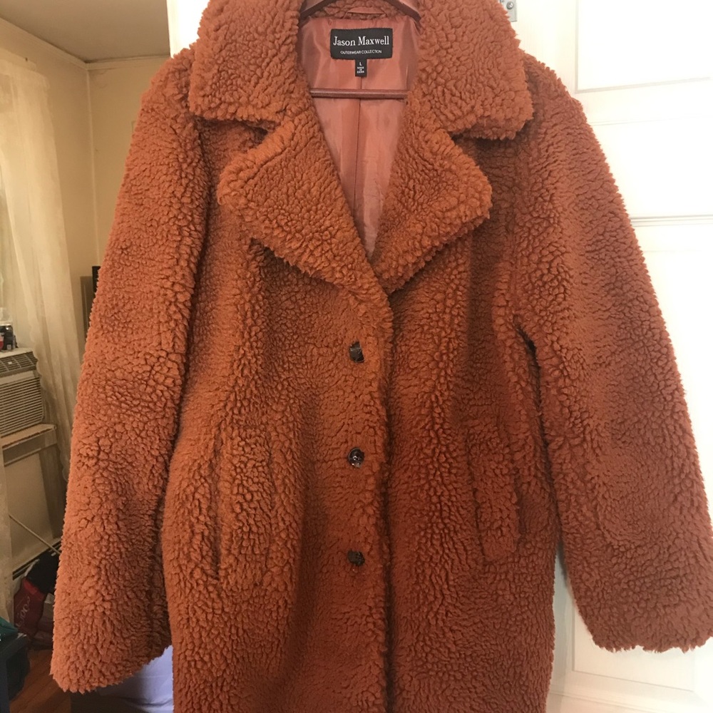 Brown teddy coat